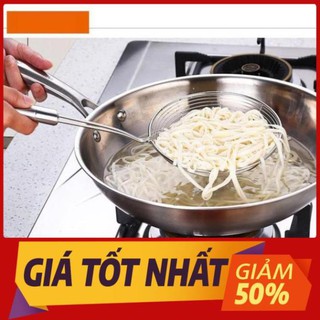 Vợt chiên vớt ráo dầu cán inox cỡ trung  tiện lợi 002