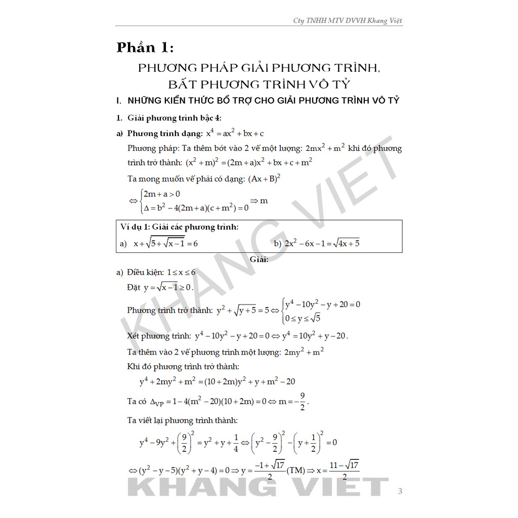 Sách- Khám Phá Bí Quyết Kì Thi THPT 2 Trong 1 Phương trình, Bất phương tình, Hệ phương trình, Bất Đẳng thức