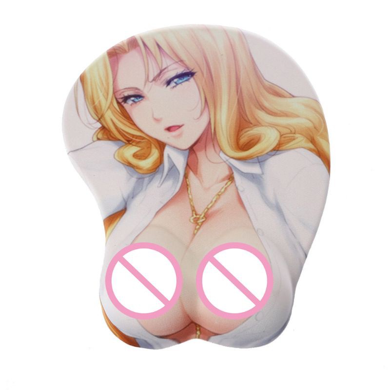 Creative Cartoon Anime 3D Sexy Beauty Chest Silicone Mouse Pad Wrist Rest Support