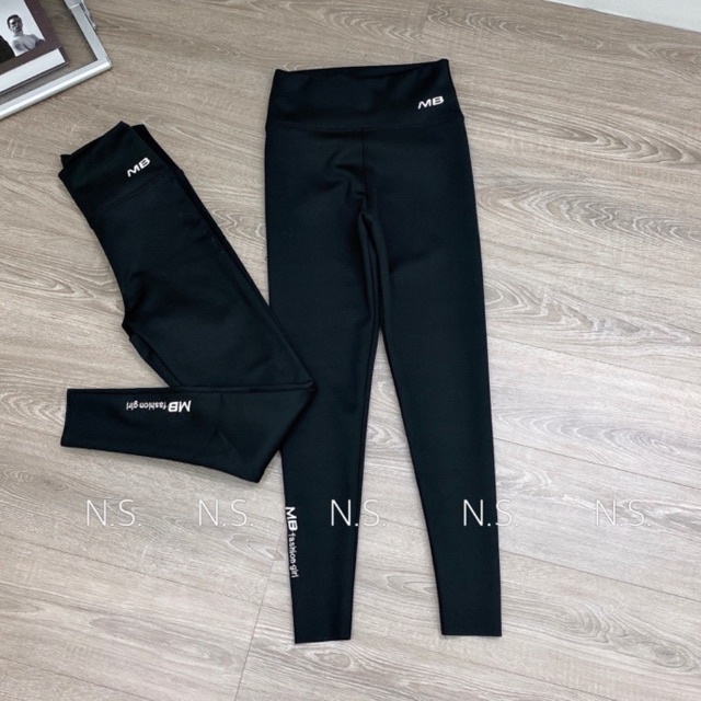 QUẦN LEGGING THÊU CHỮ, QUẦN LEGGING TRƠN LÓT NỈ KHÔNG CỘM HÀNG LOẠI 1 MS18899