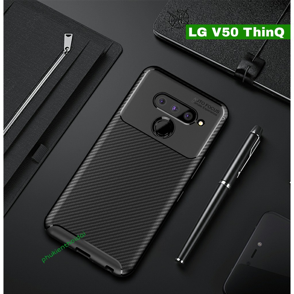 Ốp lưng LG V40 ThinQ / LG V60 ThinQ chống sốc vân Rằn Ri Auto Focus siêu bền