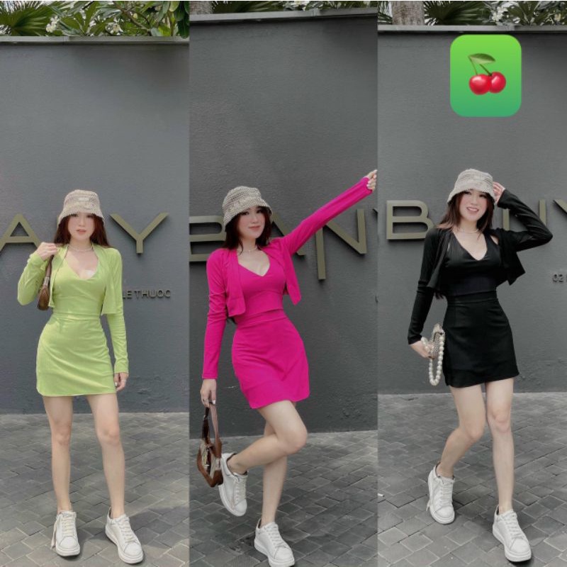Set 3 món kèm áo khoác siêu dễ thương cực hot