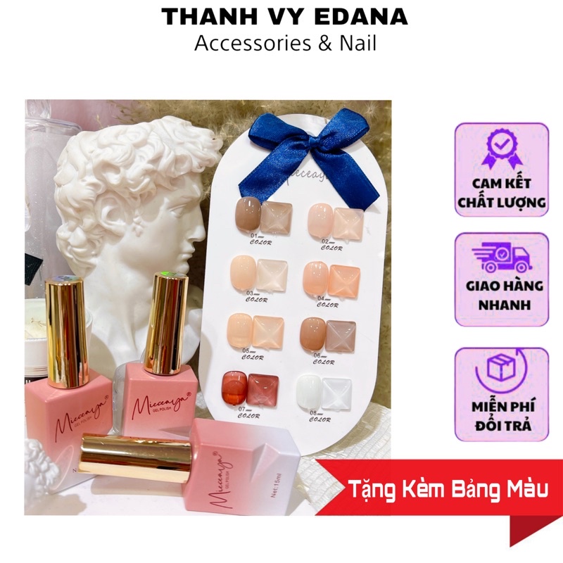 Sơn thạch sét 8 chai tặng kèm bảng màu, sơn móng tay