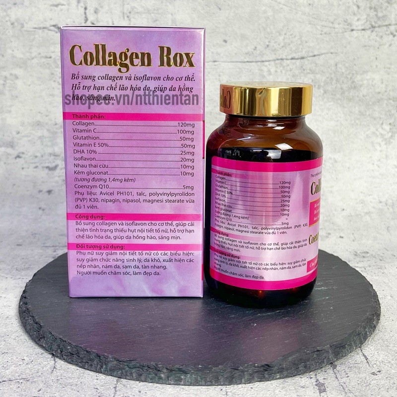 Viên uống COLLAGEN ROX bổ sung Collagen, hỗ trợ làm đẹp da, trắng sáng da - Hộp 60 viên | WebRaoVat - webraovat.net.vn