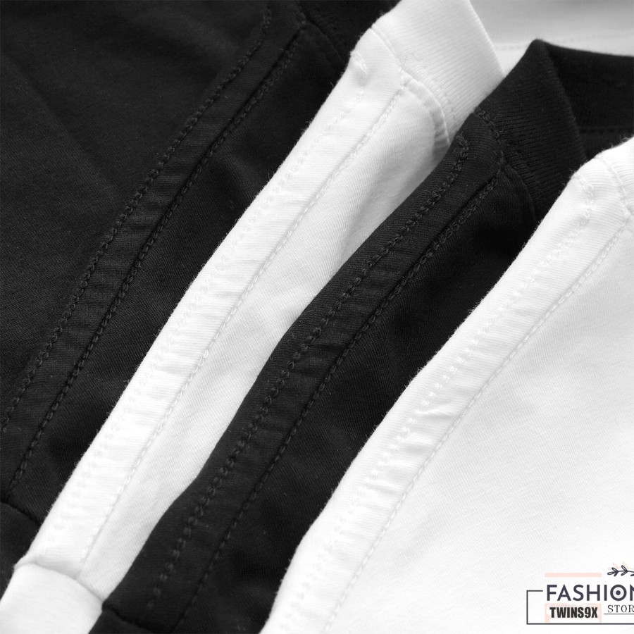 Áo Thun Trơn Đen-Trắng Form Chuẩn Tay Ngắn, Chất COTTON Cao Cấp, AT09.1 | BigBuy360 - bigbuy360.vn