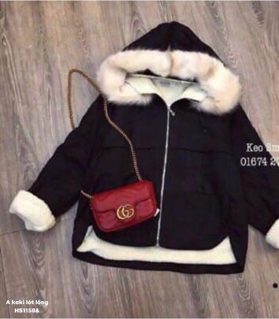 Áo khoác kaki lót lông cực ấm hottrend -HS | BigBuy360 - bigbuy360.vn