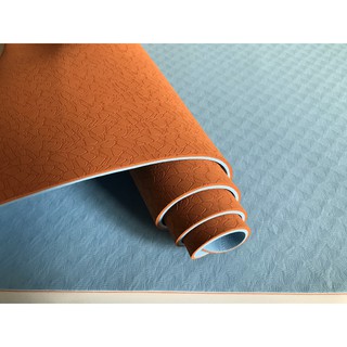 Thảm yoga cao cấp 2 màu - biển nâu