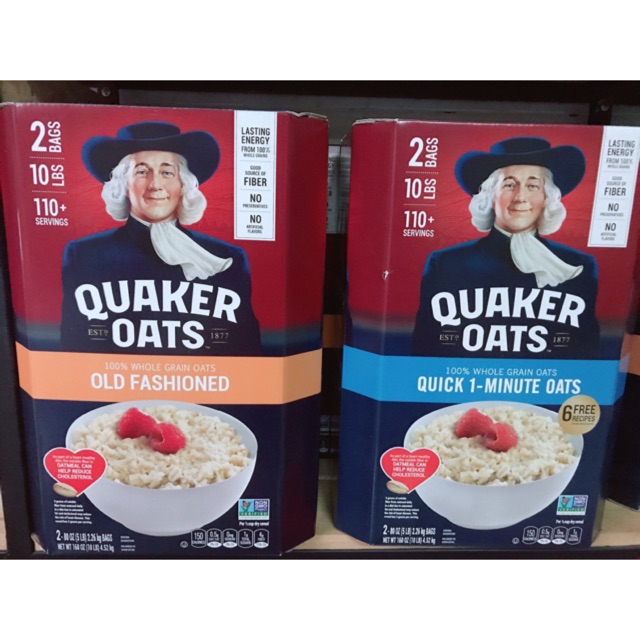 Yến mạch Quaker oats 1/2 thùng (Gói 2,26kg)