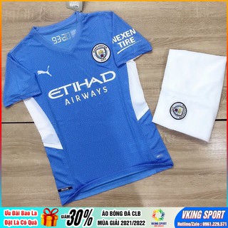 Áo Manchester City 2022 | Bộ Quần Áo Bóng Đá CLB Manchester City 2021/2022 Sân Nhà Hàng Thái