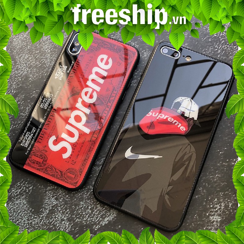 Ốp iphone - Ốp lưng kính supreme 2 5/5s/6/6s/6plus/6splus/7/8/7plus/8plus/x/xs/xs max/11/11pro  k320