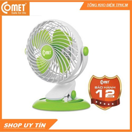 Quạt sạc tích điện Comet CRF0206 3W (Xanh lá) [TỔNG KHO ĐIỆN]