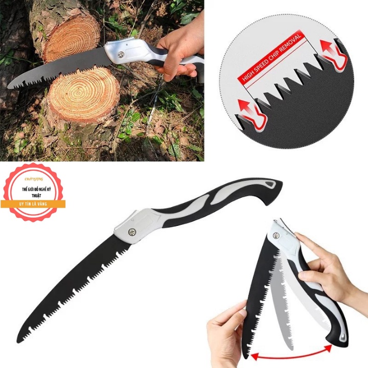 Cưa cầm tay gấp gọn, Cưa cây cưa gỗ cưa xếp lưỡi thép hợp kim SK5, Lưới Cưa ( loại kích thước lớn )