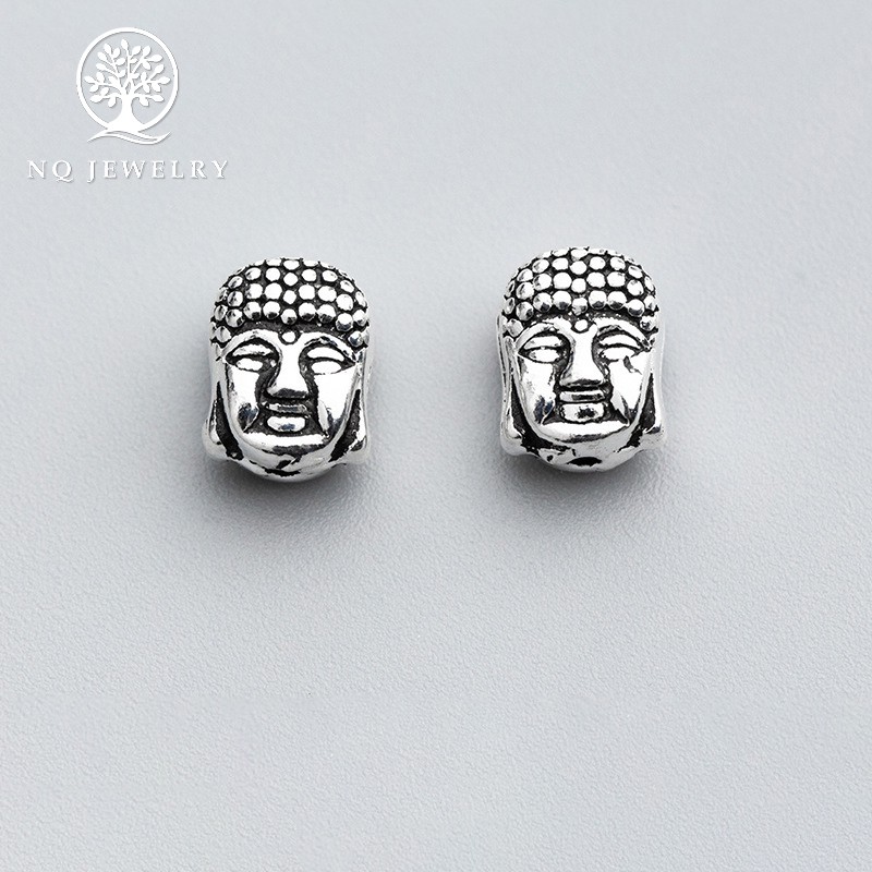Charm bạc hình phật xỏ ngang - NQ Jewelry