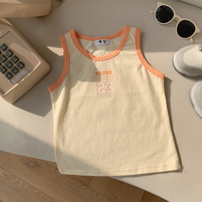 Áo Thun Không Tay In Họa Tiết Hoạt Hình Thời Trang Mùa Hè Cho Bé