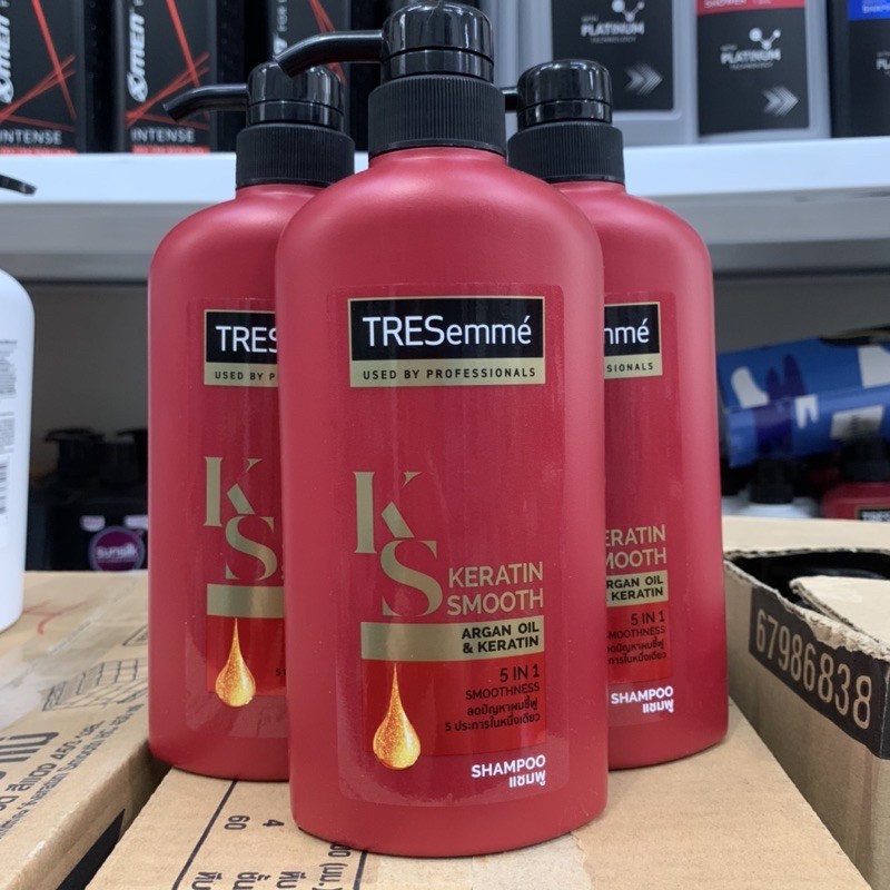 Dầu gội,xả Tresemme  KERATIN SMOOTH 450ml và 425ml thái lan ( mầu đỏ )