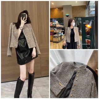 Áo dạ khoác cúc đồng