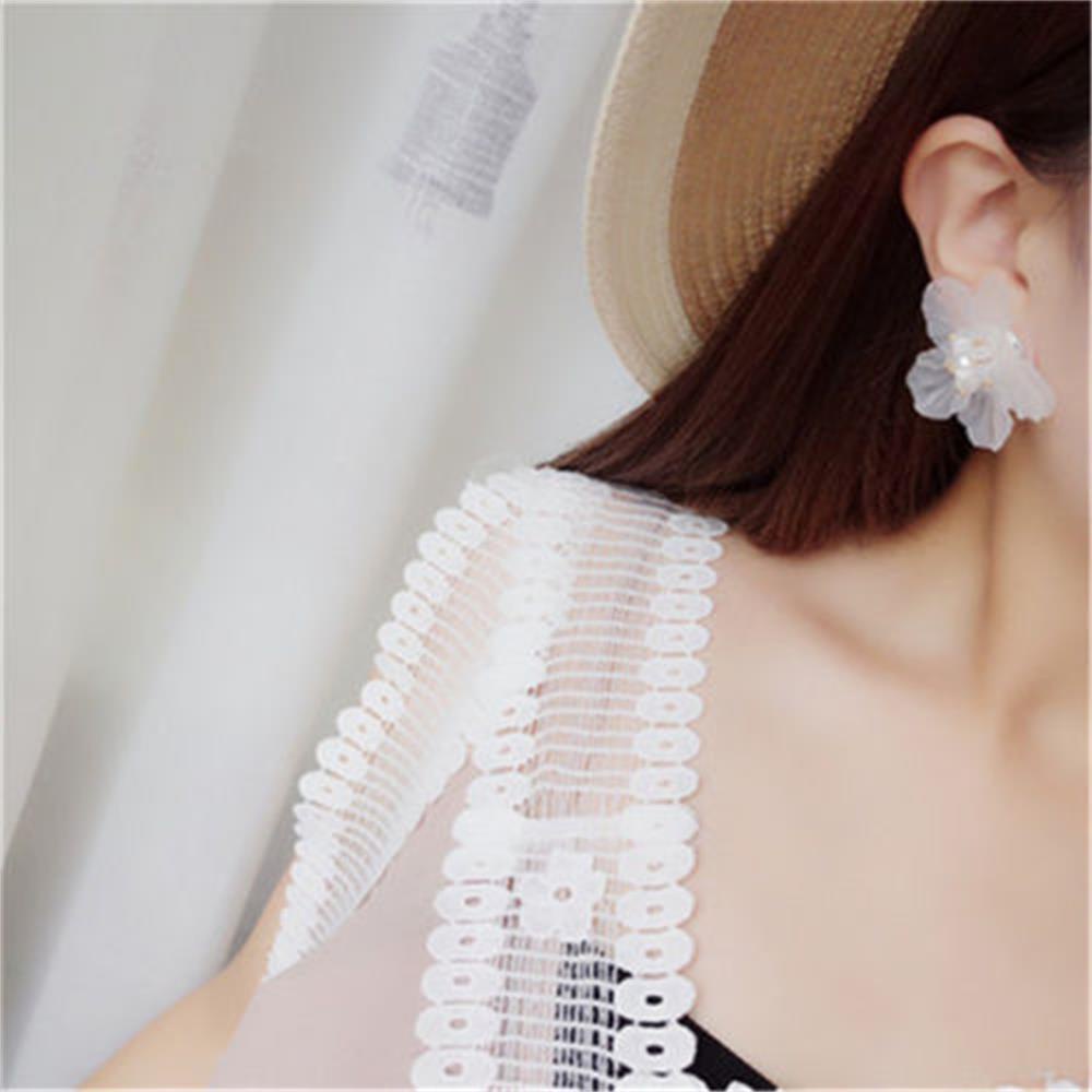 Bông Tai Hình Cánh Hoa Bằng Acrylic Phong Cách Vintage Thanh Lịch Cho Nữ