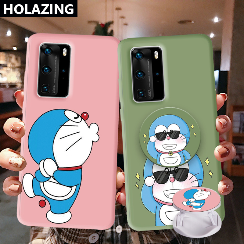 Doraemon Ốp Điện Thoại Có Vòng Đỡ Hình Doremon Cho Vivo Y50 Y30 Y19 Y12 Y11 Y95 Vivo Y20 Y20i Y17 Y91