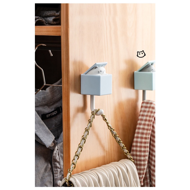 Móc Treo Đồ Gắn Tường Hình Mèo Dễ Thương