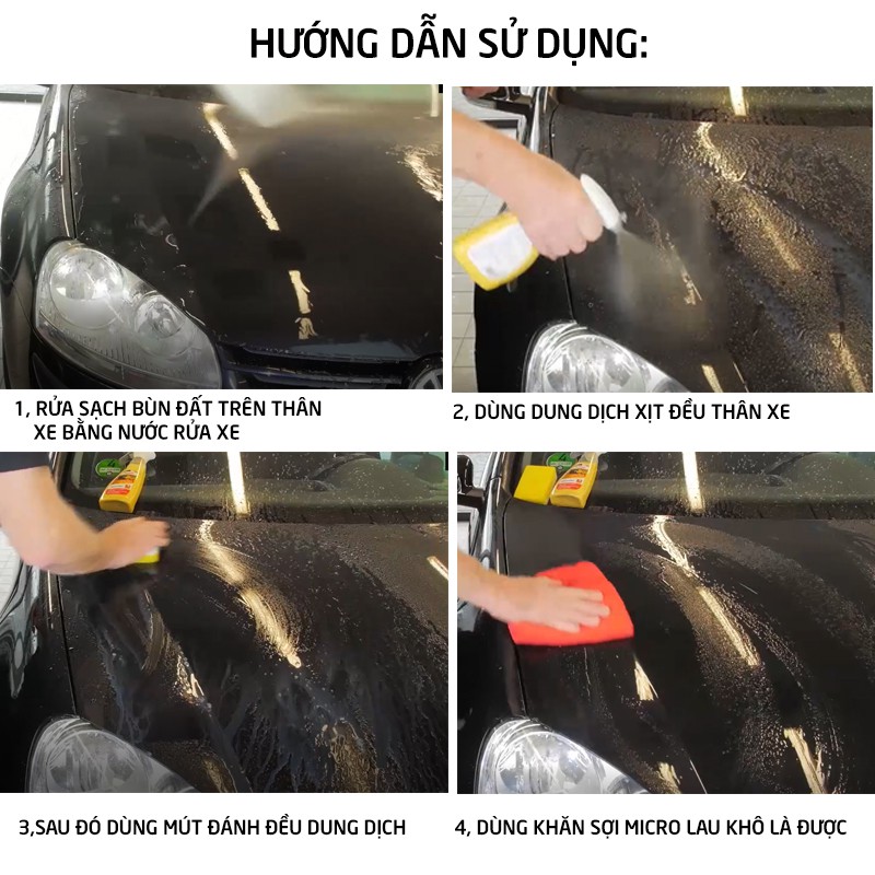 Dung dịch xịt phủ đánh bóng  SONAX highspeed wax 500ml, bảo vệ nhanh mặt sơn cho ô tô-_SN-288200