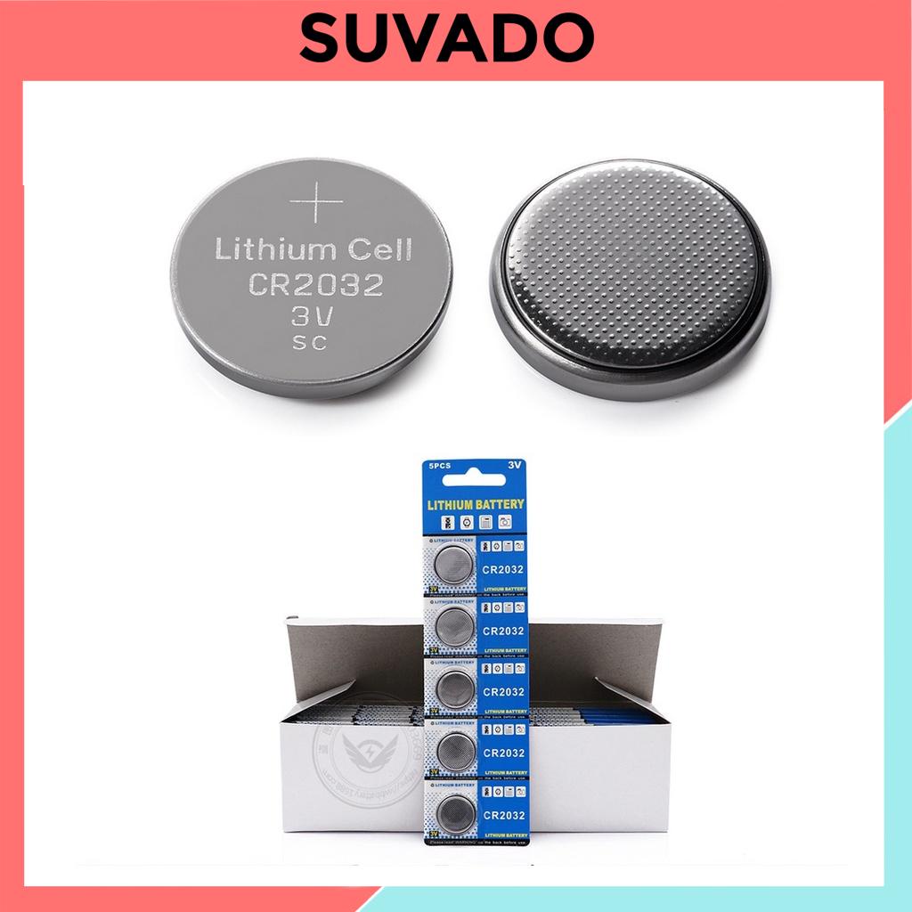Pin cúc áo CMOS CR2032 Lithium 3V pin nút áo Đồng xu hàng chuẩn dùng cho thiết bị điện tử, chìa khóa ô tô SUVADO