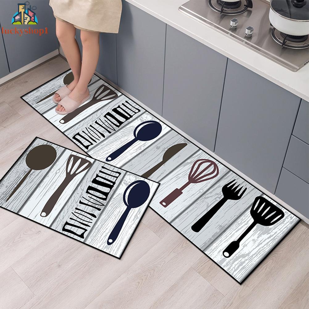 Non-Slip Kitchen Door Carpet Anti-Oil Floor Rug Waterproof Mat Pad Bathroom Home