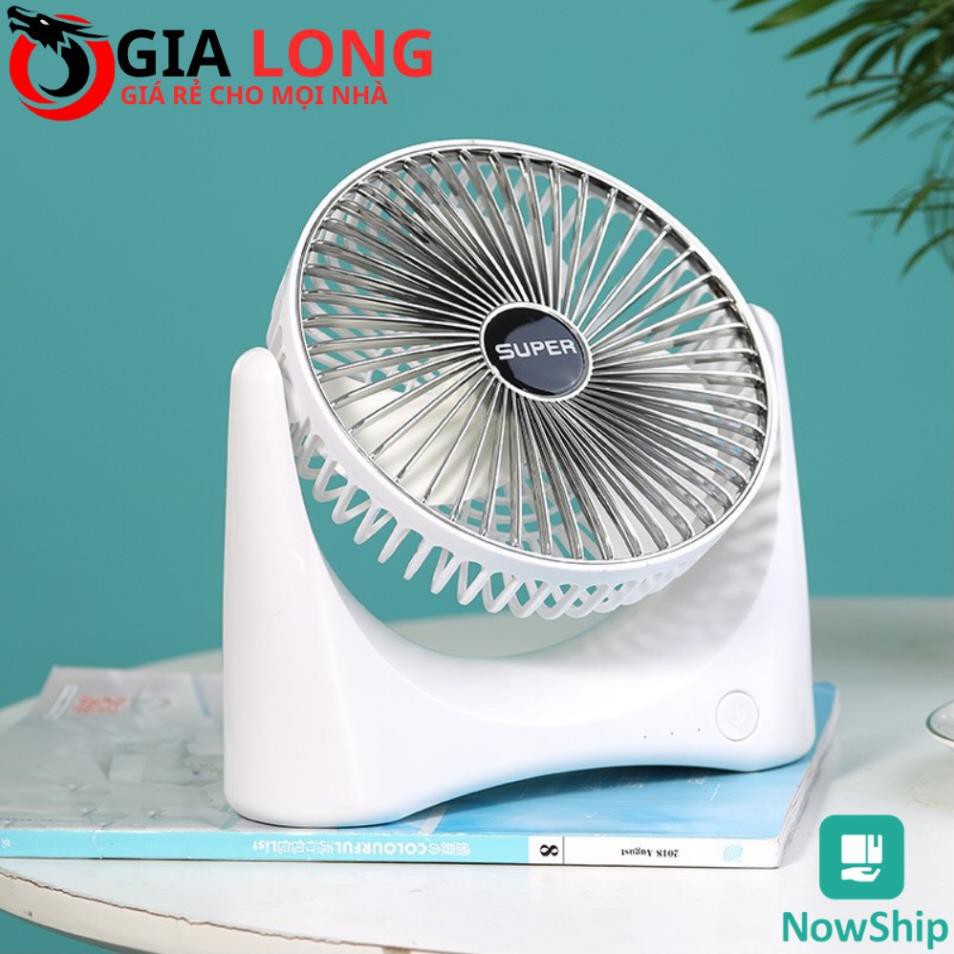 Quạt Để Bàn Sạc Tích Điện Super Fan, 3 Chế Độ Mát, Để Bàn Làm Việc, Ô Tô...Siêu Tiện Lợi Cho Mùa Hè Nóng Nực | BigBuy360 - bigbuy360.vn