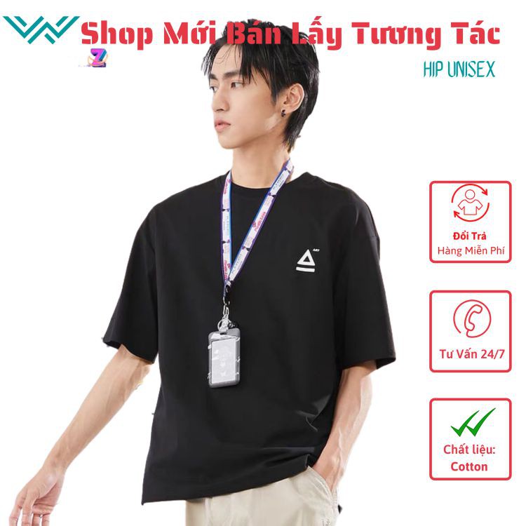 Áo thun tay lỡ.Logo Tam Giác. CoolZ phông Unisex nam nữ Cotton oversize form rộng  CZ067