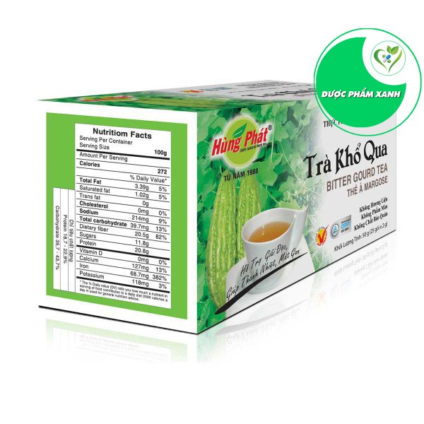 Trà KHỔ QUA (30 gói x 2g) - Thương hiệu Hùng Phát