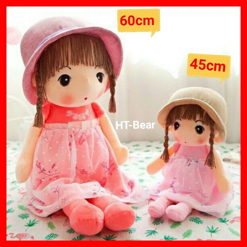 Búp bê nhồi bông đội mũ xinh xắn 60cm,45cm