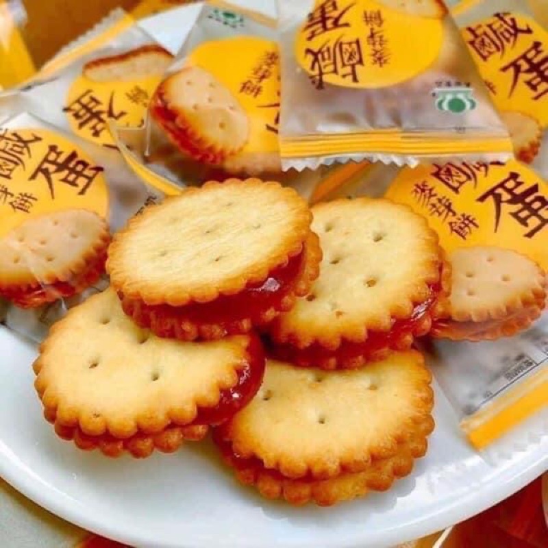 BÁNH QUY TRỨNG MUỐI ĐÀI LOAN 180Gr &amp; 500Gr Date Mới