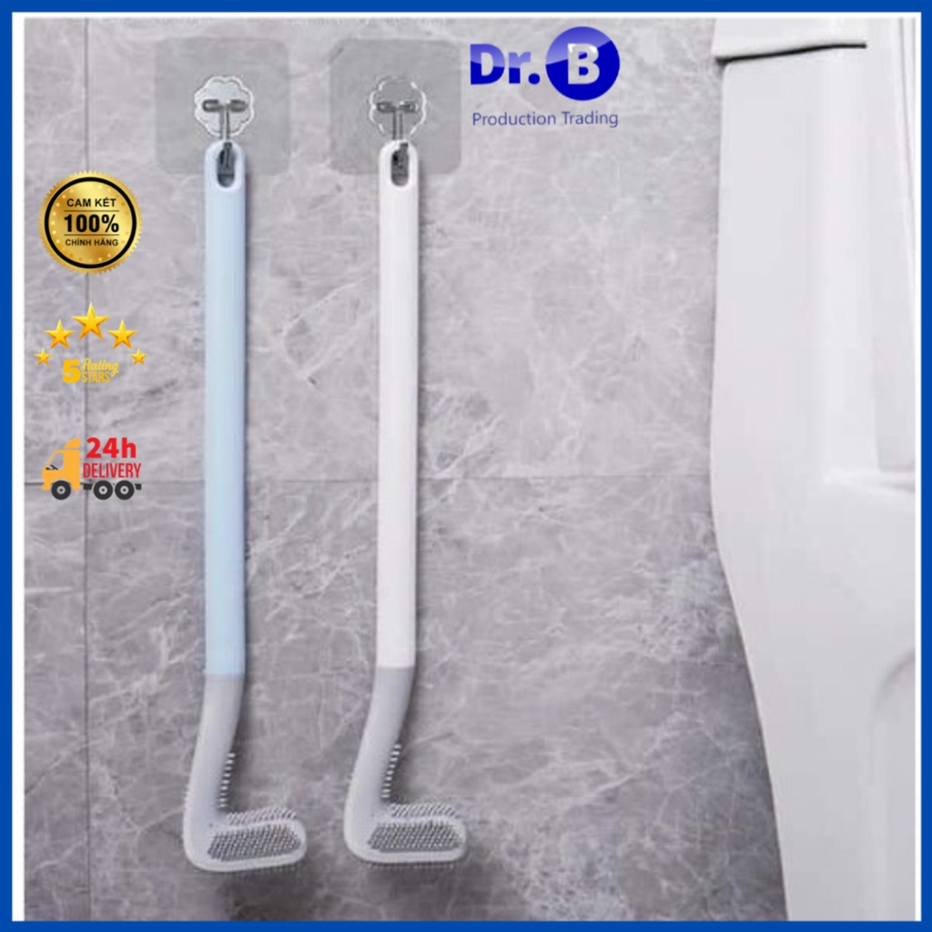 Cọ Toilet Silicon Mẫu Mới 2021 Chổi Cọ Bồn Cầu Nhà Vệ Sinh Gắn Tường