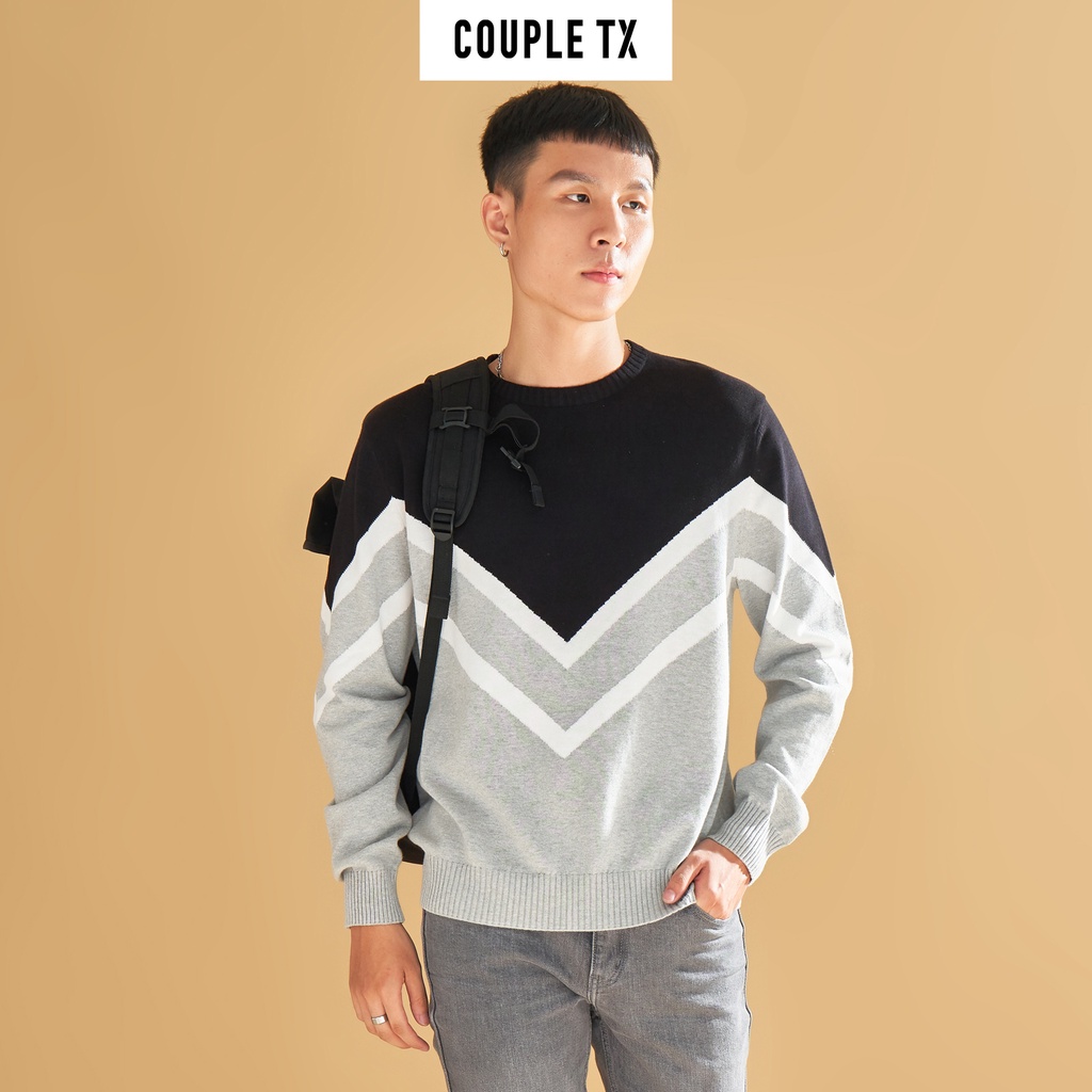 Áo Len Nam Phối Màu Zigzag Couple TX MOS 1002