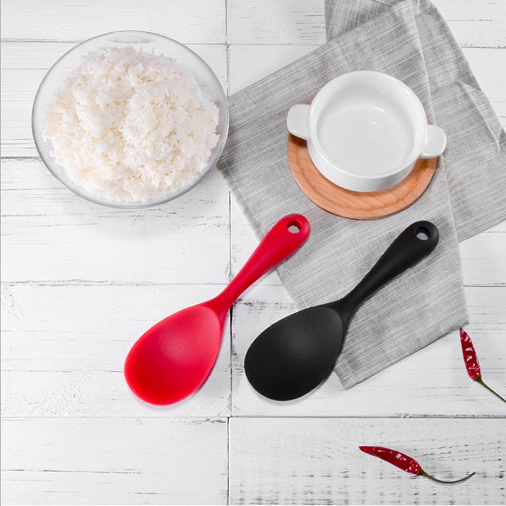 Muỗng xới cơm bằng silicone chịu nhiệt chống dính thân thiện với môi trường