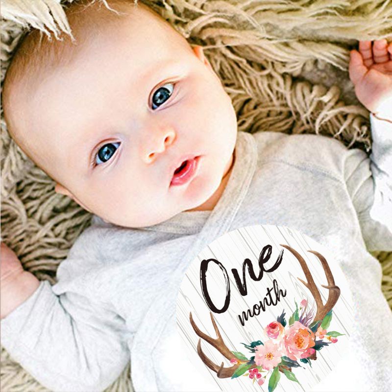 Miếng Dán Bụng Giữ Hàng Tháng Dùng Làm Đạo Cụ Chụp Ảnh Cho Bé Sơ Sinh