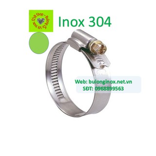 Đai xiết inox, size 9x16 đến 469x510, cổ dê inox, inox 304