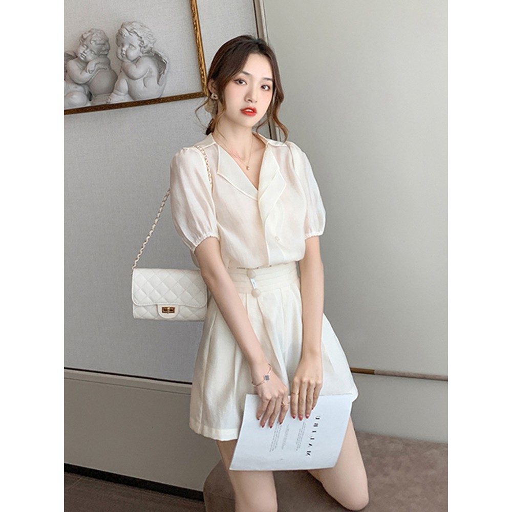 Set đồ sơ mi quần short hè- inbox shop