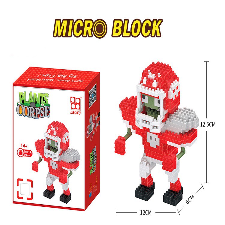 Bộ Sản Phẩm Đồ Chơi Lắp Ráp Plants Vs Zombies, Mô Hình Zombie Chất Liệu Cao Cấp Cho Bé annhienstore