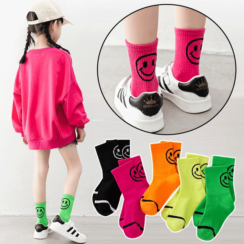 Set 5 Đôi Vớ Cotton Mỏng Cổ Vừa In Chữ Phong Cách Thể Thao Thời Trang Cho Bé Trai Và Gái