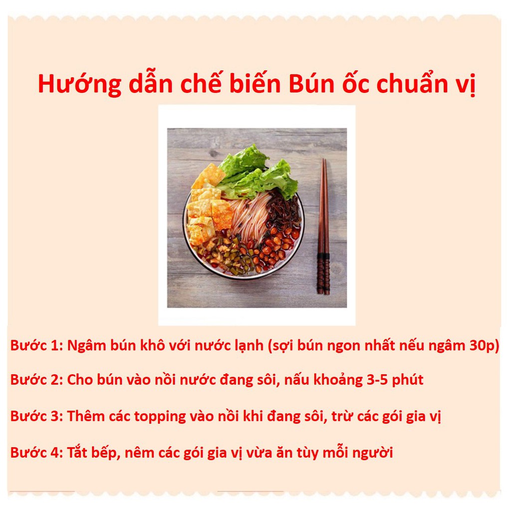 Bún ốc lý tử thất liễu châu chua cay 1 gói 305g, đồ ăn vặt Sài Gòn vừa ngon vừa rẻ | Dacheng Food