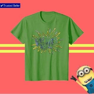 Áo thun cotton ngắn tay in họa tiết Hulk màu dạ quang cho bé trai
