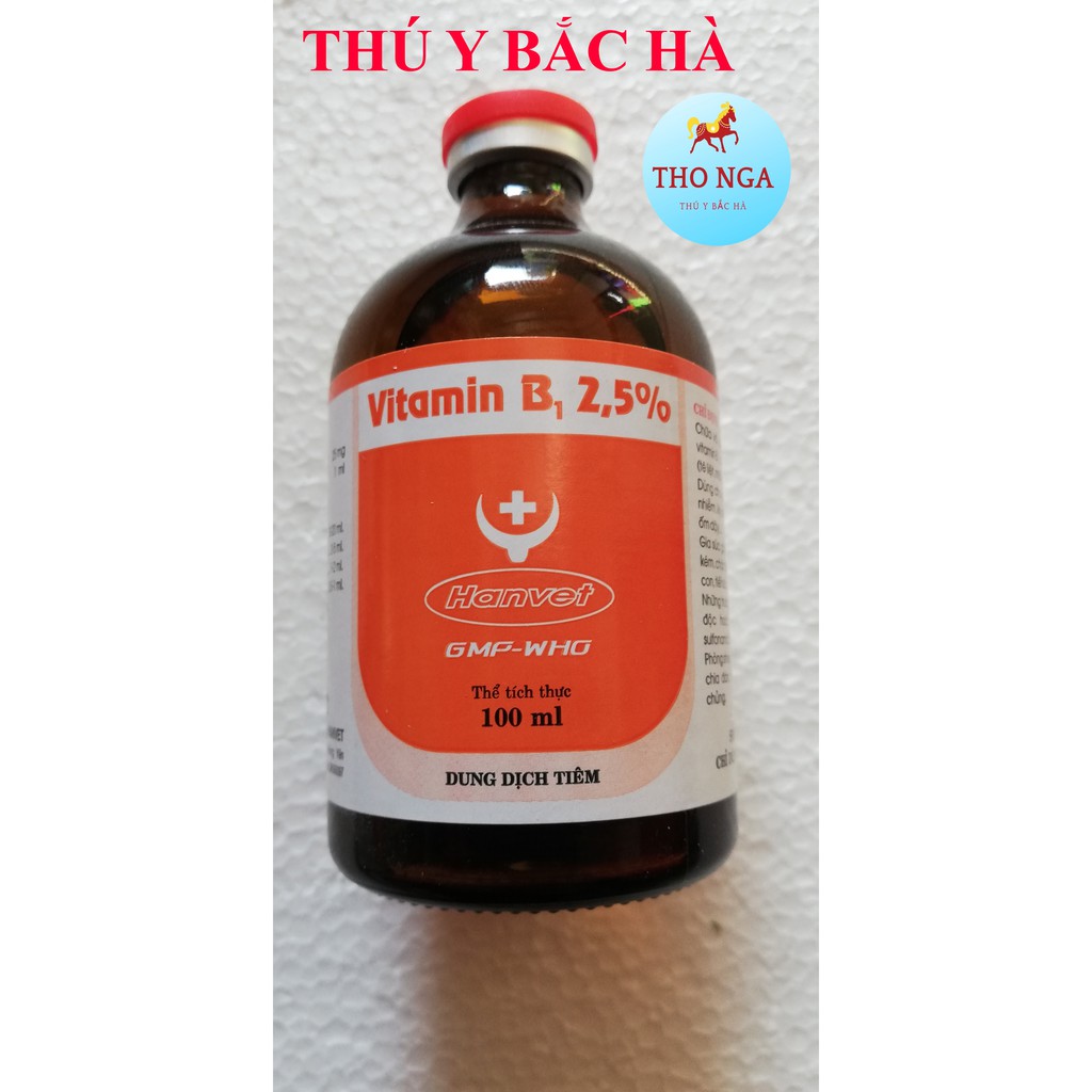 1 lọ Vitamin B1 100ml Dùng cho gia súc, gia cầm,  chó mèo khi ốm dậy, gầy yếu, biếng ăn, tiêu hóa kém,chậm lớn, còi cọc