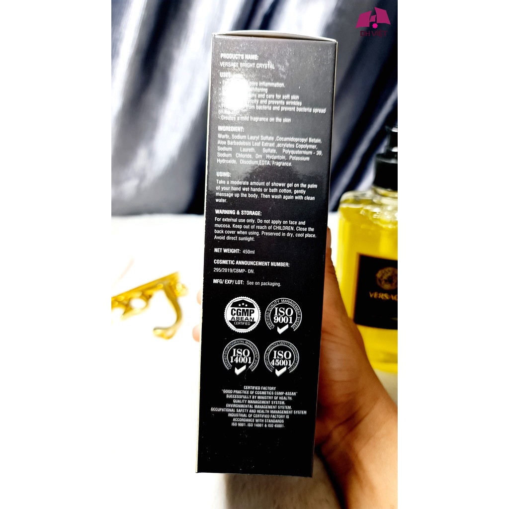 Sữa Tắm Nước Hoa VERSACE Chính Hãng - Hương Thơm Quyến Rũ 450ml