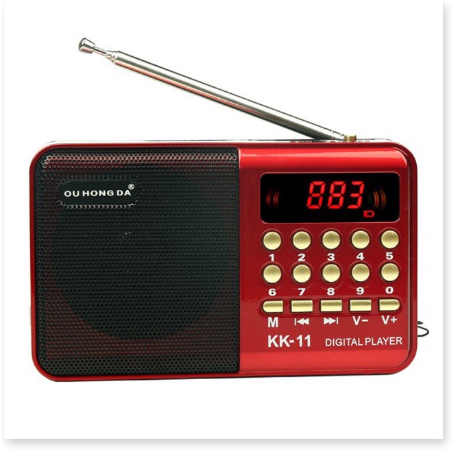 ĐÀI RADIO FM NGHE NHẠC QUA USB VÀ THẺ NHỚ, NGHE KINH PHẬT KK11 ÂM THANH TRUNG THỰC