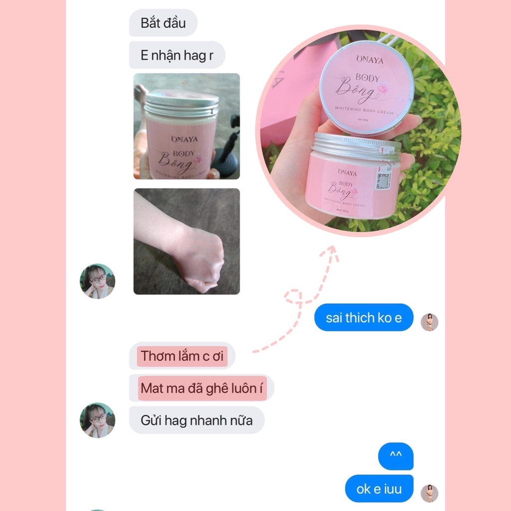 Kem Body Bông Onaya Trắng Da hũ 250gr công Nghệ Hàn Quốc - Vijully Store | BigBuy360 - bigbuy360.vn