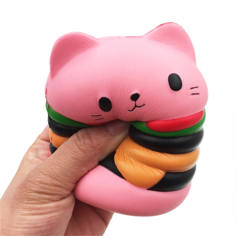 Đồ Chơi Xốp Squishy Giảm Stress Hình Bánh Hamburger 3.5 Inch Cho Bé