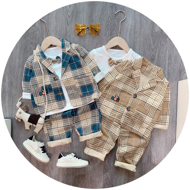 set vest 3 chi tiết cho bé