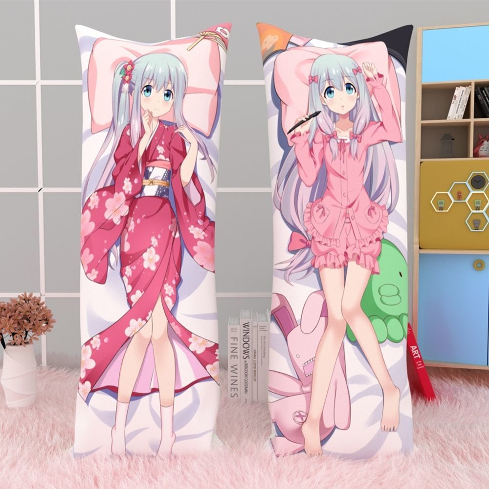 Bộ vỏ gối dài + vỏ gối in hình anime Izumi Sagiri Eromanga