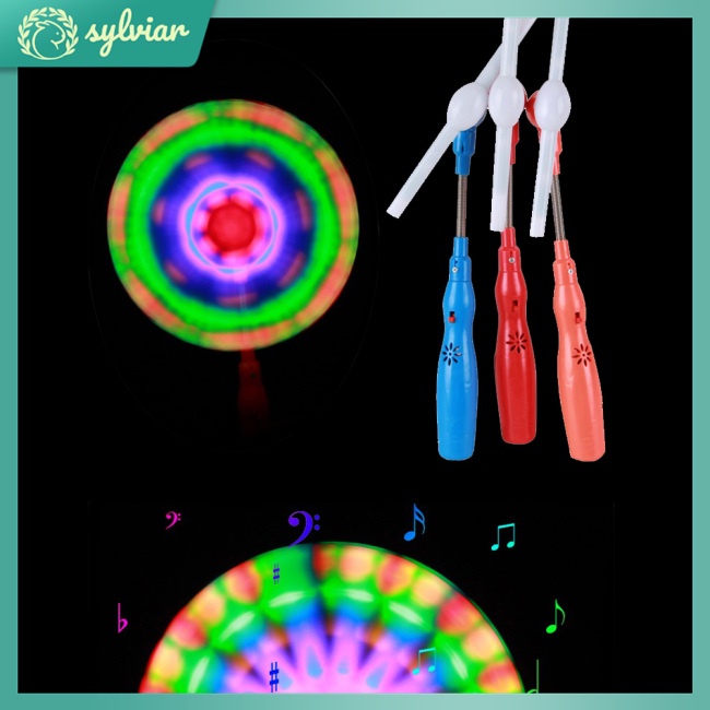 [sylviar] Đồ Chơi Chong Chóng Có Đèn LED Và Nhạc Hình Cối Xay Gió Cổ Điển Cho Trẻ Em