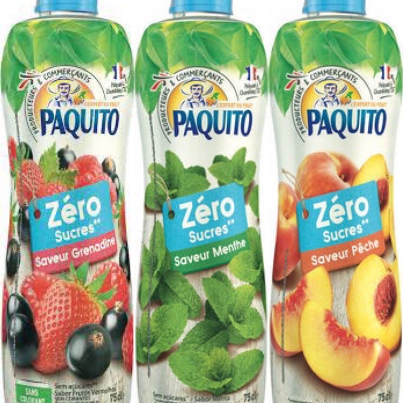 Sirup KHÔNG ĐƯỜNG Paquito hàng Pháp keto / lowcarb chai 750ml